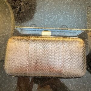 Halston Heritage Gold Clutch Bag